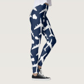 Leggings Bleu mignon avion volant conception motif (Droite)