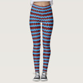 Leggings Bleu Moderne Classique Et Noir (Devant)