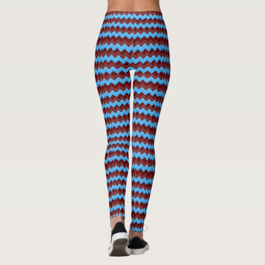 Leggings Bleu Moderne Classique Et Noir (Dos)