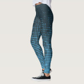 Leggings Bleu, moderne, rétro, cool, motif à points tendanc (Gauche)