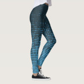 Leggings Bleu, moderne, rétro, cool, motif à points tendanc (Droite)