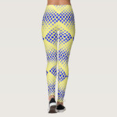 Leggings Bleu Motif matriciel 01 Lyellow BG (Dos)