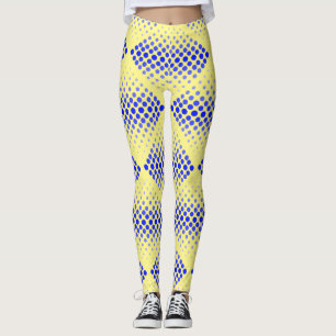 Leggings Bleu Motif matriciel 01 Lyellow BG