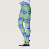 Leggings Bleu Motif matriciel 01 Vert BG (Gauche)