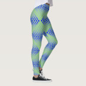 Leggings Bleu Motif matriciel 01 Vert BG (Droite)
