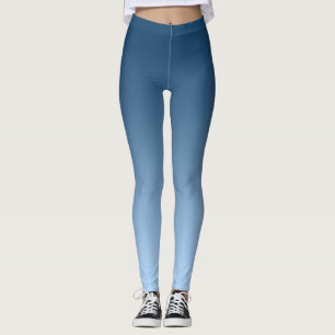 Leggings Bleu neutre et simple de gradient