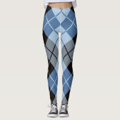 Leggings Bleu Noir Argyle (Devant)