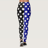 Leggings Bleu Noir Deux Tone Fractionné Pois (Dos)