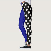 Leggings Bleu Noir Deux Tone Fractionné Pois (Gauche)