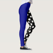 Leggings Bleu Noir Deux Tone Fractionné Pois (Droite)