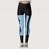 Leggings Bleu, océan noir et étoiles Harlequin Design Leggi (Devant)