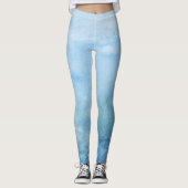 Leggings bleu océan simple mignon étincelant moderne (Devant)