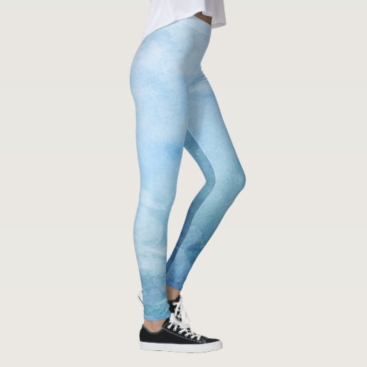 Leggings bleu océan simple mignon étincelant moderne (Droite)