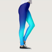 Leggings Bleu ombre lune Double bande (Droite)