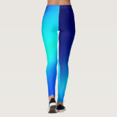 Leggings Bleu ombre lune Double bande (Dos)