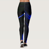 Leggings Bleu ondule sur bleu profond, plus foncé presque n (Dos)