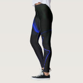 Leggings Bleu ondule sur bleu profond, plus foncé presque n (Gauche)