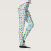 Leggings Bleu orange jaune vert Twitter Bird (Droite)