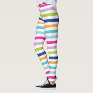 Leggings Bleu, Orange, Rose, Vert, Turquoise