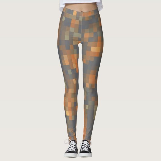 Leggings Bleu orange tendance (Devant)