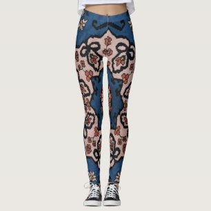 Leggings Bleu Oriental Turc Persan Motif