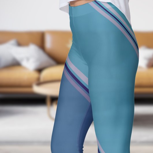 Leggings Bleu profond chic sous forme d'écusson bleu épais