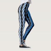Leggings Bleu Rope Style Stripes Décor sur (Droite)