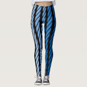 Leggings Bleu Rope Style Stripes Décor sur (Devant)