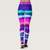 Leggings Bleu, rose et bleu Abstrait (Dos)