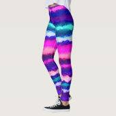 Leggings Bleu, rose et bleu Abstrait (Gauche)