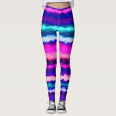 Leggings Bleu, rose et bleu Abstrait (Devant)