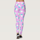 Leggings Bleu rose fraise (Dos)