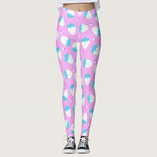 Leggings Bleu rose fraise (Devant)
