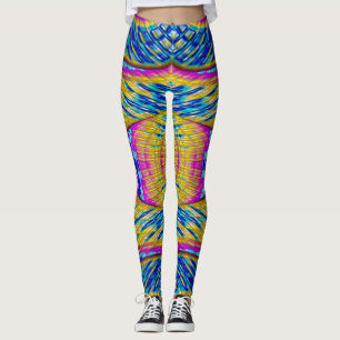 Leggings ~ bleu rose jaune ~ Original