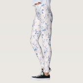 Leggings Bleu rose pâle Coeurs Floraux (Gauche)