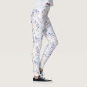 Leggings Bleu rose pâle Coeurs Floraux (Droite)
