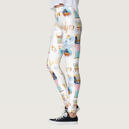 Leggings Bleu Rose Vintage Nutcracker (Gauche)