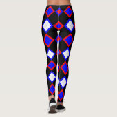 Leggings bleu rouge (Dos)