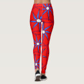 Leggings bleu rouge (Dos)