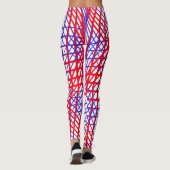 Leggings bleu rouge (Dos)