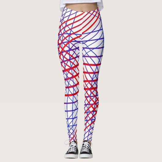 Leggings bleu rouge (Devant)