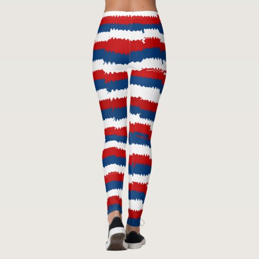 Leggings Bleu rouge Blancs (Dos)