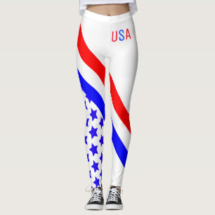 Leggings Bleu rouge Bleu et étoiles