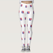 Leggings Bleu rouge États-Unis (Devant)
