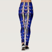 Leggings Bleu Royal urbain industriel Conception abstraite (Dos)
