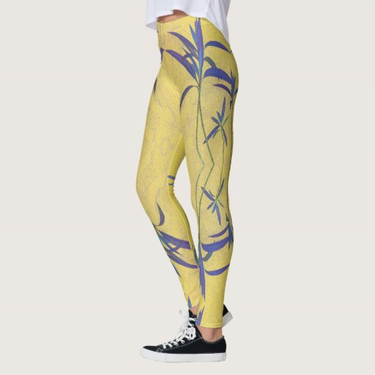 Leggings Bleu rustique et Jaune (Gauche)