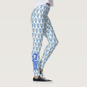 Leggings Bleu Sensibilisation Ruban Angel Custom Word Leggi (Droite)