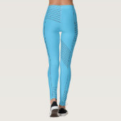 Leggings Bleu, simple, élégant, abstrait motif (Dos)