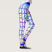 Leggings Bleu Stripes Rainbow Polkadot sur votre propre cou (Droite)