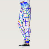 Leggings Bleu Stripes Rainbow Polkadot sur votre propre cou (Gauche)